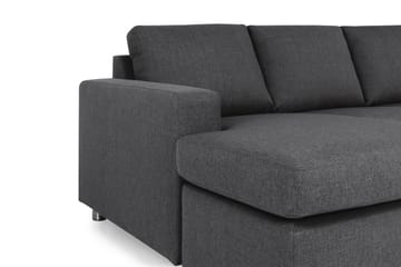 Crazy 6-seters Venstrevendt U-formet Large Hjørnesofa med Divan i Stoff - Mørk grå - Møbler - Sofaer - Hjørnesofaer - Hjørnesofa med divan
