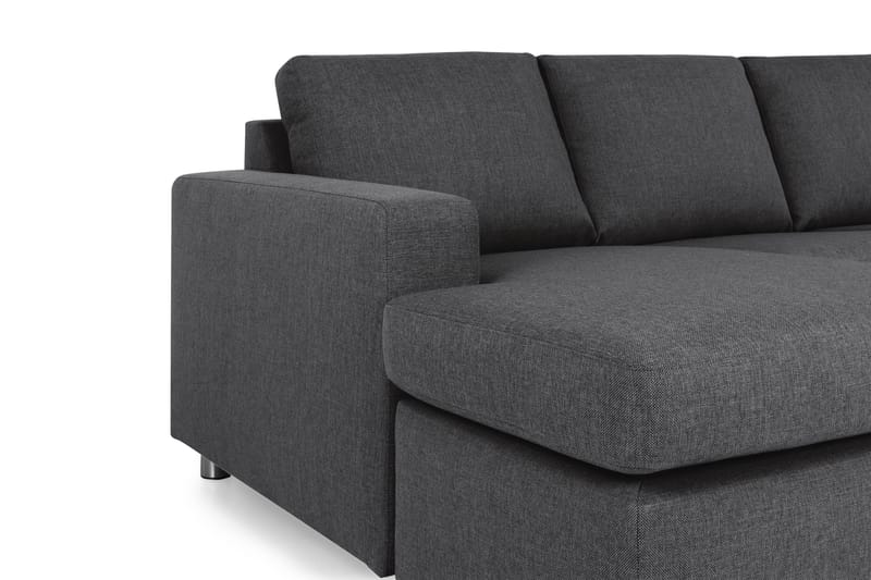 Crazy 6-seters Venstrevendt U-formet Large Hjørnesofa med Divan i Stoff - Mørk grå - Møbler - Sofaer - Hjørnesofaer - Hjørnesofa med divan