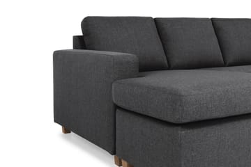 Crazy 6-seters Venstrevendt U-formet Large Hjørnesofa med Divan i Stoff - Mørk grå - Møbler - Sofaer - Hjørnesofaer - Hjørnesofa med divan