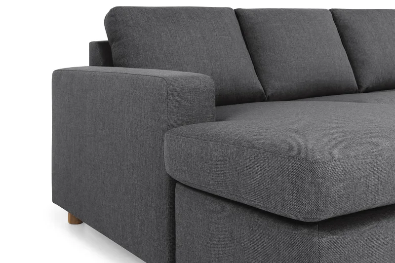 Crazy 6-seters Venstrevendt U-formet Large Hjørnesofa med Divan i Stoff - Mørk grå - Møbler - Sofaer - Hjørnesofaer - Hjørnesofa med divan