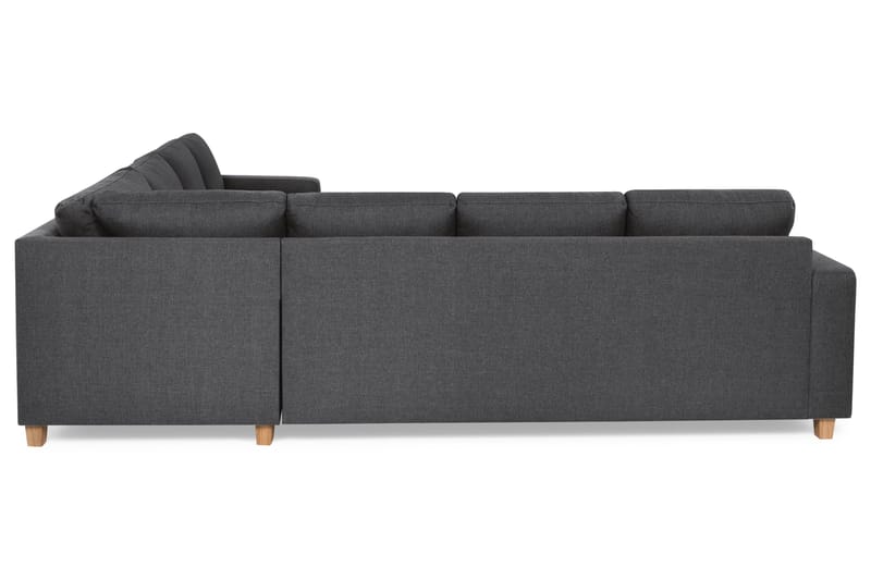Crazy 6-seters Venstrevendt U-formet Large Hjørnesofa med Divan i Stoff - Mørk grå - Møbler - Sofaer - Hjørnesofaer - Hjørnesofa med divan