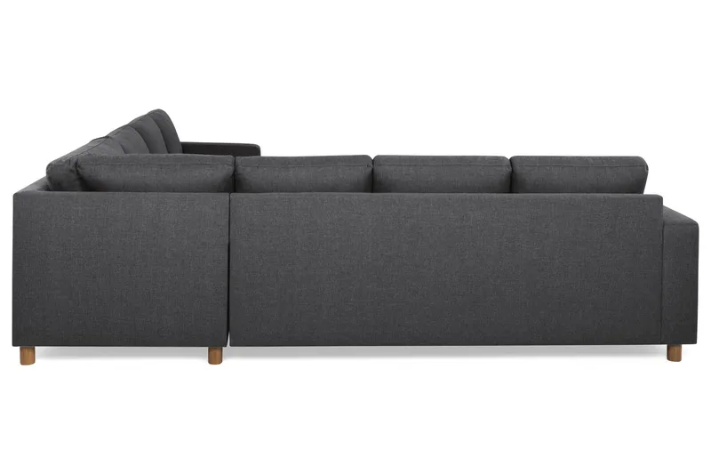 Crazy 6-seters Venstrevendt U-formet Large Hjørnesofa med Divan i Stoff - Mørk grå - Møbler - Sofaer - Hjørnesofaer - Hjørnesofa med divan