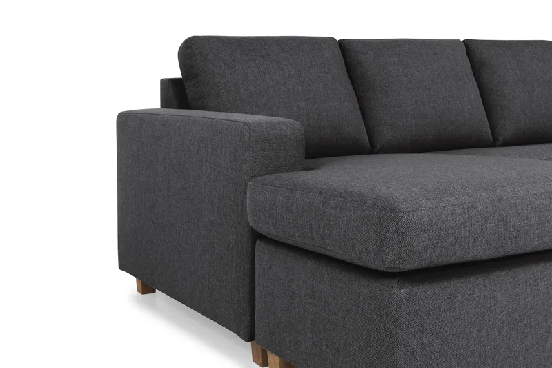 Crazy 6-seters Venstrevendt U-formet Large Hjørnesofa med Divan i Stoff - Mørk grå - Møbler - Sofaer - Hjørnesofaer - Hjørnesofa med divan