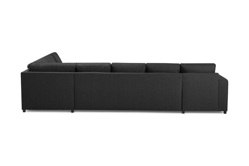 Crazy 6-seters Venstrevendt U-formet X-Large Hjørnesofa med Divan i Stoff - Antrasitt - Møbler - Sofaer - Hjørnesofaer - Hjørnesofa med divan