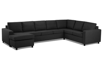 Crazy 6-seters Venstrevendt U-formet X-Large Hjørnesofa med Divan i Stoff - Antrasitt - Møbler - Sofaer - Hjørnesofaer - Hjørnesofa med divan