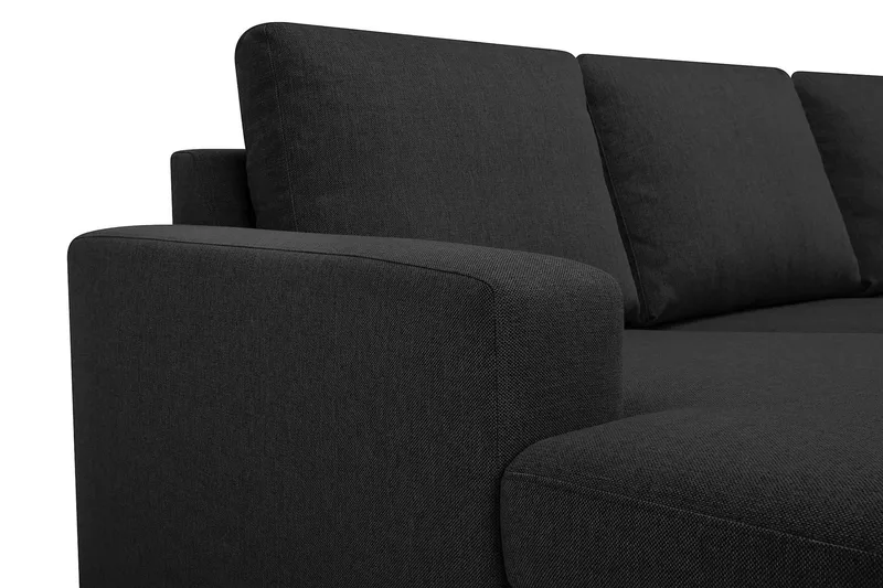 Crazy 6-seters Venstrevendt U-formet X-Large Hjørnesofa med Divan i Stoff - Antrasitt - Møbler - Sofaer - Hjørnesofaer - Hjørnesofa med divan