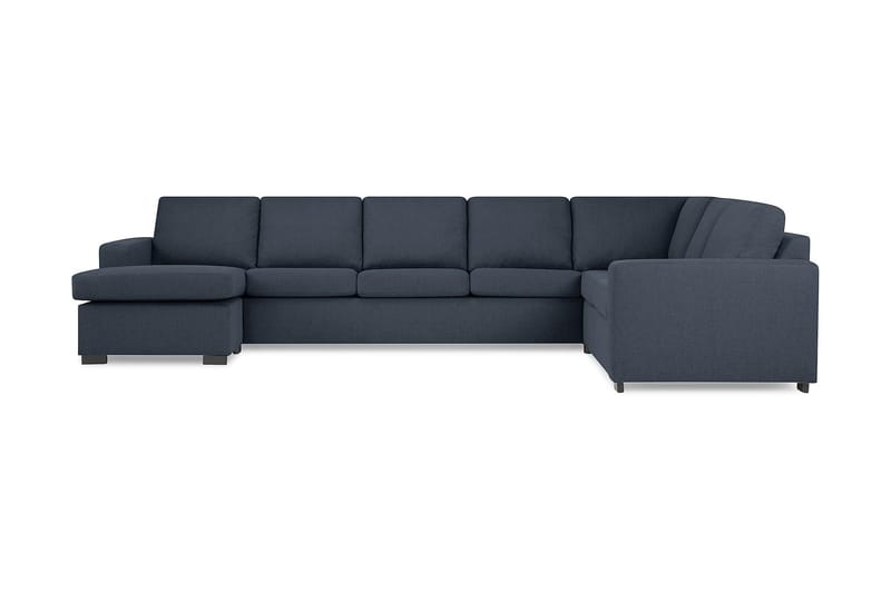 Crazy 6-seters Venstrevendt U-formet X-Large Hjørnesofa med Divan i Stoff - Blå - Møbler - Sofaer - Hjørnesofaer - Hjørnesofa med divan