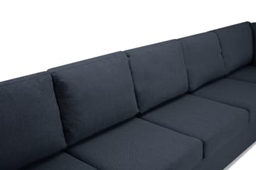 Crazy 6-seters Venstrevendt U-formet X-Large Hjørnesofa med Divan i Stoff - Blå - Møbler - Sofaer - Hjørnesofaer - Hjørnesofa med divan