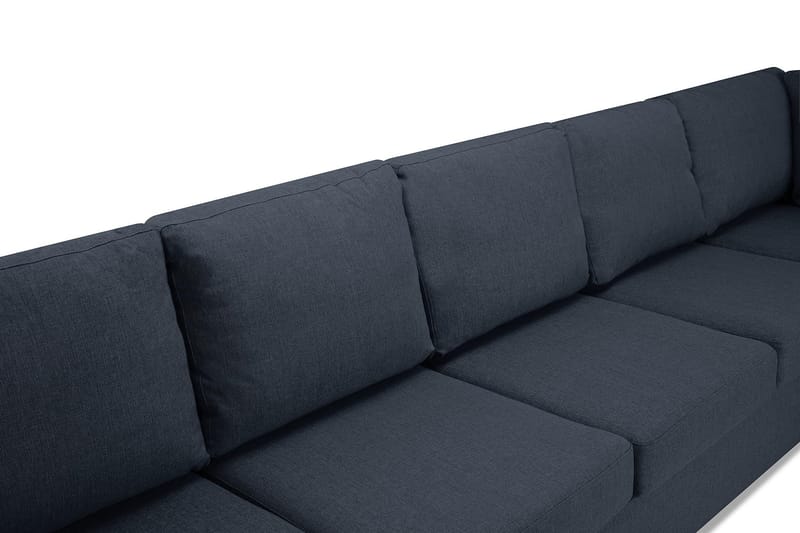Crazy 6-seters Venstrevendt U-formet X-Large Hjørnesofa med Divan i Stoff - Blå - Møbler - Sofaer - Hjørnesofaer - Hjørnesofa med divan