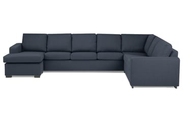 Crazy 6-seters Venstrevendt U-formet X-Large Hjørnesofa med Divan i Stoff - Blå - Møbler - Sofaer - Hjørnesofaer - Hjørnesofa med divan