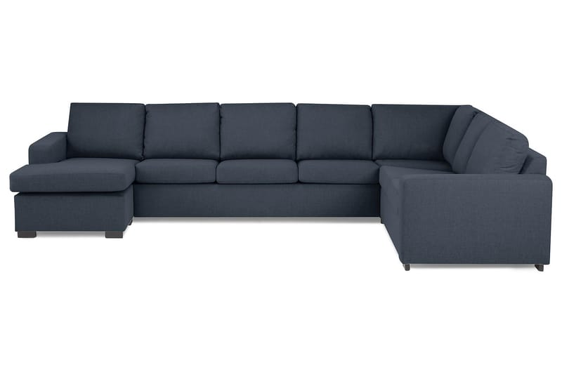 Crazy 6-seters Venstrevendt U-formet X-Large Hjørnesofa med Divan i Stoff - Blå - Møbler - Sofaer - Hjørnesofaer - Hjørnesofa med divan