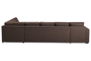 Crazy 6-seters Venstrevendt U-formet X-Large Hjørnesofa med Divan i Stoff - Brun - Møbler - Sofaer - Hjørnesofaer - Hjørnesofa med divan