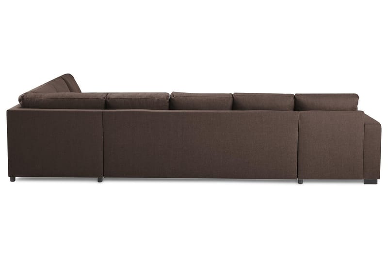 Crazy 6-seters Venstrevendt U-formet X-Large Hjørnesofa med Divan i Stoff - Brun - Møbler - Sofaer - Hjørnesofaer - Hjørnesofa med divan