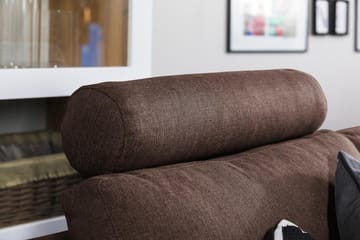 Crazy 6-seters Venstrevendt U-formet X-Large Hjørnesofa med Divan i Stoff - Brun - Møbler - Sofaer - Hjørnesofaer - Hjørnesofa med divan