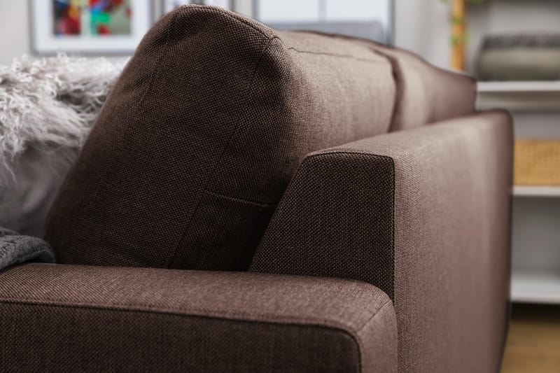 Crazy 6-seters Venstrevendt U-formet X-Large Hjørnesofa med Divan i Stoff - Brun - Møbler - Sofaer - Hjørnesofaer - Hjørnesofa med divan