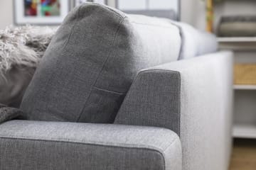 Crazy 6-seters Venstrevendt U-formet X-Large Hjørnesofa med Divan i Stoff - Grå - Møbler - Sofaer - Hjørnesofaer - Hjørnesofa med divan