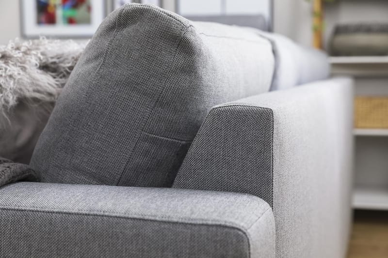 Crazy 6-seters Venstrevendt U-formet X-Large Hjørnesofa med Divan i Stoff - Grå - Møbler - Sofaer - Hjørnesofaer - Hjørnesofa med divan