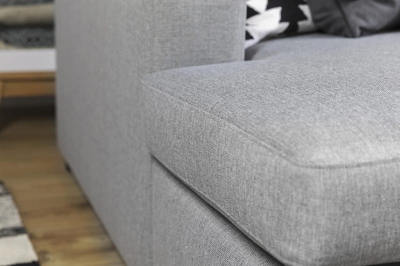 Crazy 6-seters Venstrevendt U-formet X-Large Hjørnesofa med Divan i Stoff - Grå - Møbler - Sofaer - Hjørnesofaer - Hjørnesofa med divan