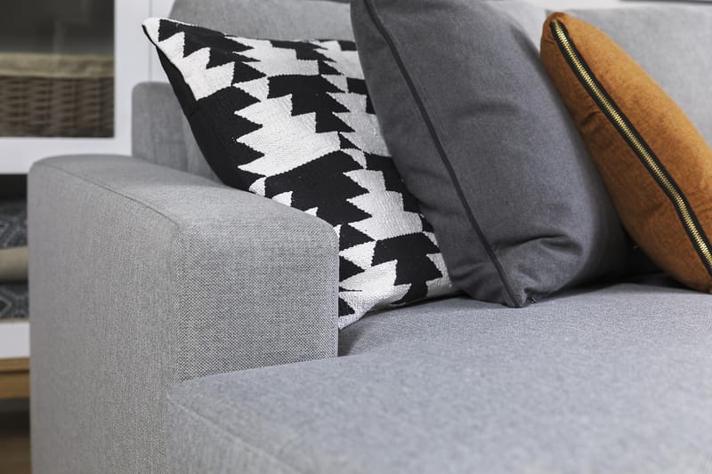 Crazy 6-seters Venstrevendt U-formet X-Large Hjørnesofa med Divan i Stoff - Grå - Møbler - Sofaer - Hjørnesofaer - Hjørnesofa med divan