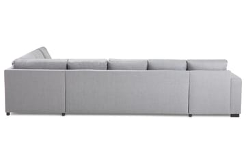 Crazy 6-seters Venstrevendt U-formet X-Large Hjørnesofa med Divan i Stoff - Grå - Møbler - Sofaer - Hjørnesofaer - Hjørnesofa med divan