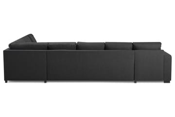 Crazy 6-seters Venstrevendt U-formet X-Large Hjørnesofa med Divan i Stoff - Mørk grå - Møbler - Sofaer - Hjørnesofaer - Hjørnesofa med divan