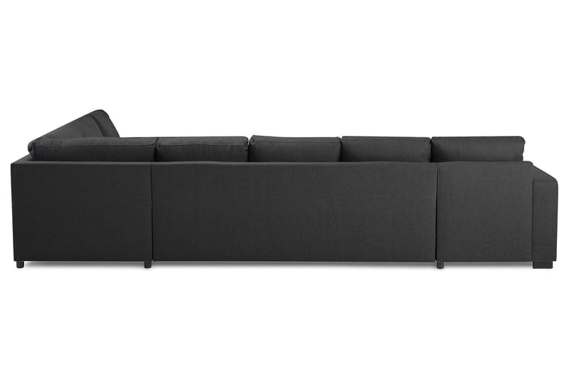 Crazy 6-seters Venstrevendt U-formet X-Large Hjørnesofa med Divan i Stoff - Mørk grå - Møbler - Sofaer - Hjørnesofaer - Hjørnesofa med divan