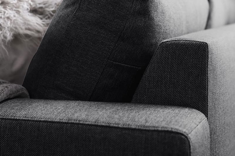 Crazy 6-seters Venstrevendt U-formet X-Large Hjørnesofa med Divan i Stoff - Mørk grå - Møbler - Sofaer - Hjørnesofaer - Hjørnesofa med divan