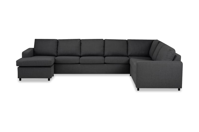 Crazy 6-seters Venstrevendt U-formet X-Large Hjørnesofa med Divan i Stoff - Mørk grå - Møbler - Sofaer - Hjørnesofaer - Hjørnesofa med divan