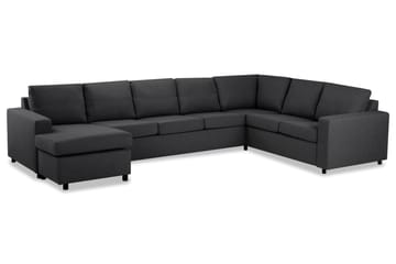 Crazy 6-seters Venstrevendt U-formet X-Large Hjørnesofa med Divan i Stoff - Mørk grå - Møbler - Sofaer - Hjørnesofaer - Hjørnesofa med divan