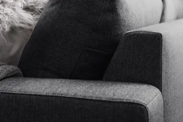 Crazy 6-seters Venstrevendt U-formet X-Large Hjørnesofa med Divan i Stoff - Mørk grå - Møbler - Sofaer - Hjørnesofaer - Hjørnesofa med divan