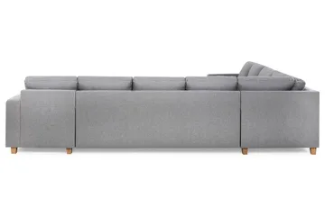 Crazy 7-seters høyrevendt U-formet ekstra ekstra stor hjørnesofa med sjeselong i stoff - Grå - Møbler - Sofaer - Hjørnesofaer - Hjørnesofa med divan