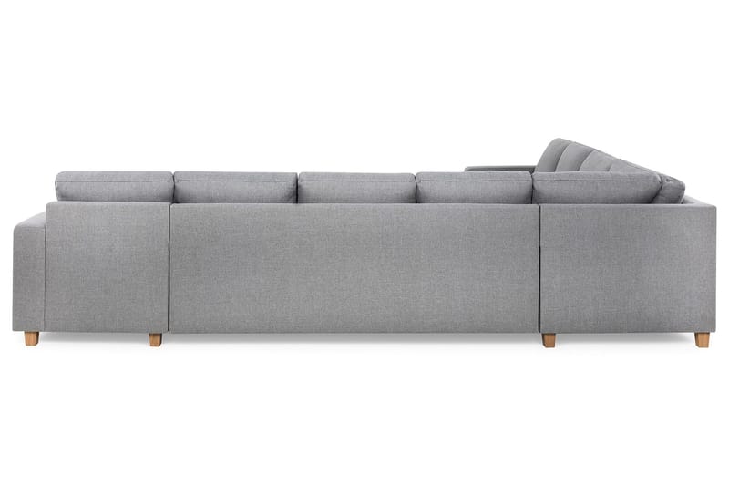 Crazy 7-seters høyrevendt U-formet ekstra ekstra stor hjørnesofa med sjeselong i stoff - Grå - Møbler - Sofaer - Hjørnesofaer - Hjørnesofa med divan
