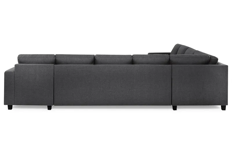 Crazy 7-seters høyrevendt U-formet ekstra ekstra stor hjørnesofa med sjeselong i stoff - Mørkegrå - Møbler - Sofaer - Hjørnesofaer - Hjørnesofa med divan