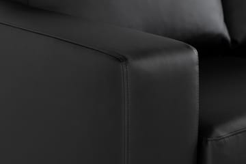 Crazy 7-seters Høyrevendt U-formet XX-Large Hjørnesofa med Divan i Kunstlær - Svart - Møbler - Sofaer - Hjørnesofaer - Hjørnesofa med divan