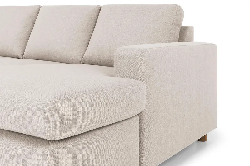 Crazy 7-seters Høyrevendt U-formet XX-Large Hjørnesofa med Divan i Stoff - Beige - Møbler - Sofaer - Hjørnesofaer - Hjørnesofa med divan