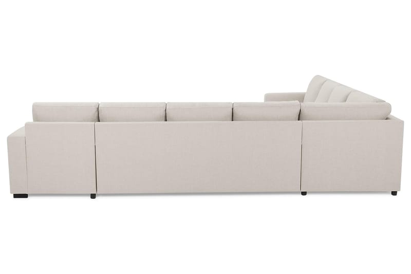 Crazy 7-seters Høyrevendt U-formet XX-Large Hjørnesofa med Divan i Stoff - Beige - Møbler - Sofaer - Hjørnesofaer - Hjørnesofa med divan