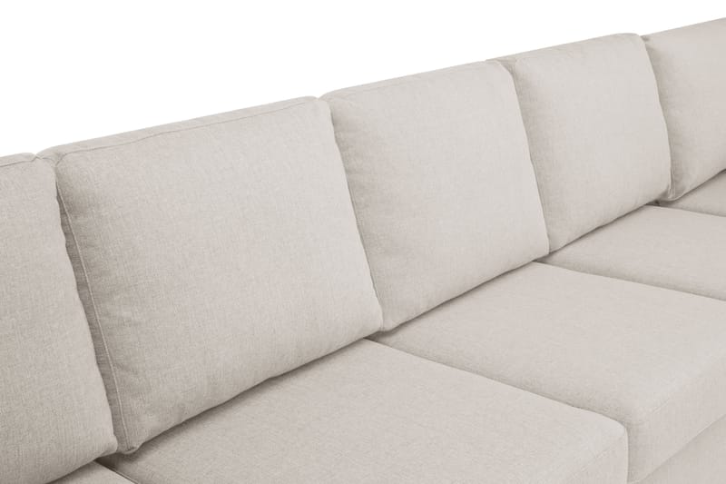 Crazy 7-seters Høyrevendt U-formet XX-Large Hjørnesofa med Divan i Stoff - Beige - Møbler - Sofaer - Hjørnesofaer - Hjørnesofa med divan