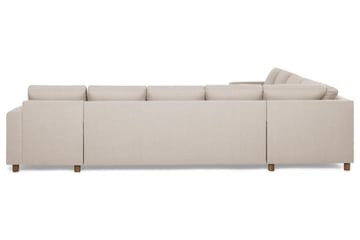 Crazy 7-seters Høyrevendt U-formet XX-Large Hjørnesofa med Divan i Stoff - Beige - Møbler - Sofaer - Hjørnesofaer - Hjørnesofa med divan