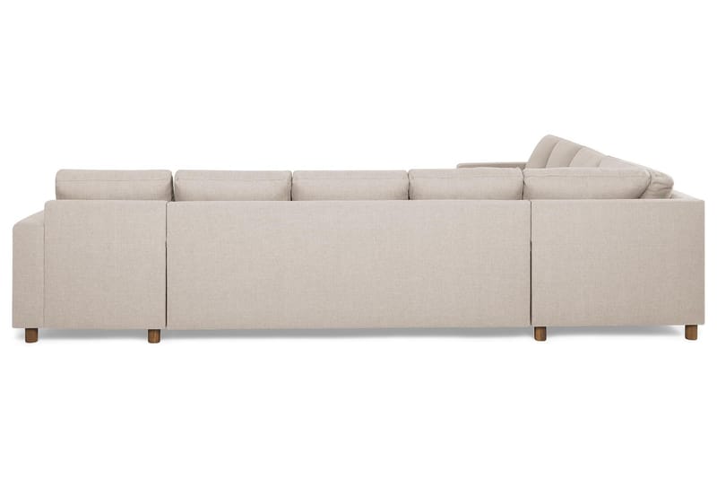 Crazy 7-seters Høyrevendt U-formet XX-Large Hjørnesofa med Divan i Stoff - Beige - Møbler - Sofaer - Hjørnesofaer - Hjørnesofa med divan