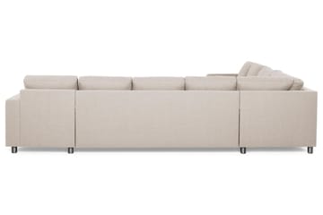 Crazy 7-seters Høyrevendt U-formet XX-Large Hjørnesofa med Divan i Stoff - Beige - Møbler - Sofaer - Hjørnesofaer - Hjørnesofa med divan