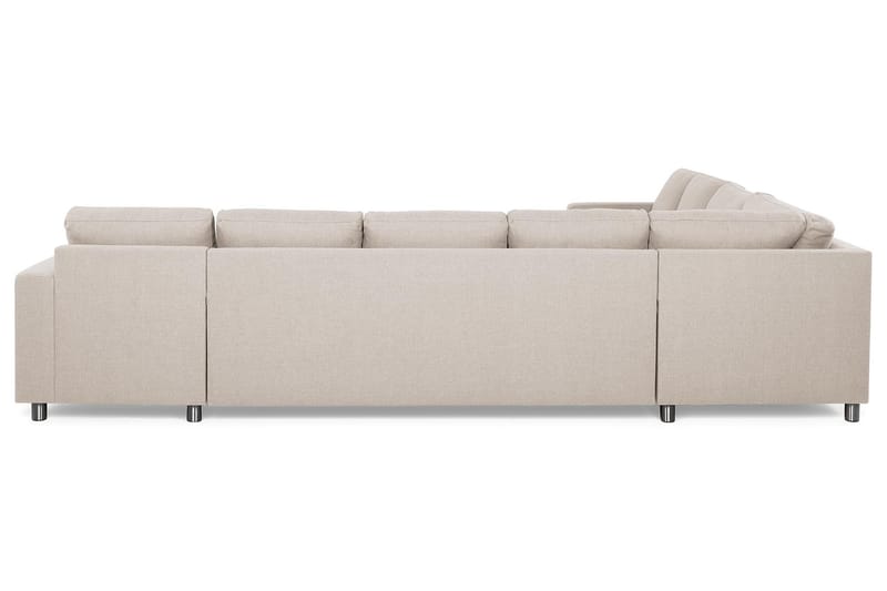Crazy 7-seters Høyrevendt U-formet XX-Large Hjørnesofa med Divan i Stoff - Beige - Møbler - Sofaer - Hjørnesofaer - Hjørnesofa med divan