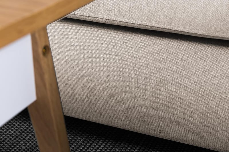 Crazy 7-seters Høyrevendt U-formet XX-Large Hjørnesofa med Divan i Stoff - Beige - Møbler - Sofaer - Hjørnesofaer - Hjørnesofa med divan