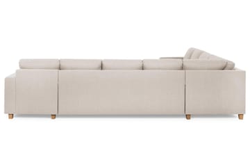 Crazy 7-seters Høyrevendt U-formet XX-Large Hjørnesofa med Divan i Stoff - Beige - Møbler - Sofaer - Hjørnesofaer - Hjørnesofa med divan