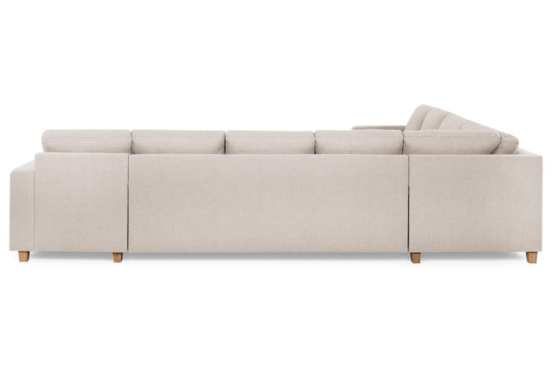 Crazy 7-seters Høyrevendt U-formet XX-Large Hjørnesofa med Divan i Stoff - Beige - Møbler - Sofaer - Hjørnesofaer - Hjørnesofa med divan