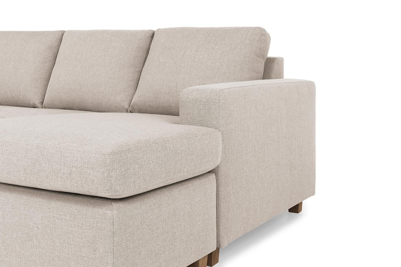 Crazy 7-seters Høyrevendt U-formet XX-Large Hjørnesofa med Divan i Stoff - Beige - Møbler - Sofaer - Hjørnesofaer - Hjørnesofa med divan