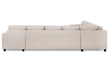 Crazy 7-seters Høyrevendt U-formet XX-Large Hjørnesofa med Divan i Stoff - Beige - Møbler - Sofaer - Hjørnesofaer - Hjørnesofa med divan