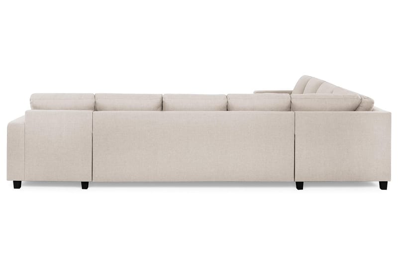 Crazy 7-seters Høyrevendt U-formet XX-Large Hjørnesofa med Divan i Stoff - Beige - Møbler - Sofaer - Hjørnesofaer - Hjørnesofa med divan