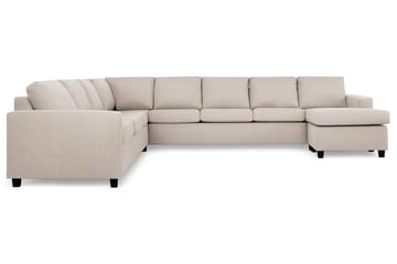 Crazy 7-seters Høyrevendt U-formet XX-Large Hjørnesofa med Divan i Stoff - Beige - Møbler - Sofaer - Hjørnesofaer - Hjørnesofa med divan