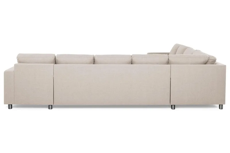 Crazy 7-seters Høyrevendt U-formet XX-Large Hjørnesofa med Divan i Stoff - Beige - Møbler - Sofaer - Hjørnesofaer - Hjørnesofa med divan