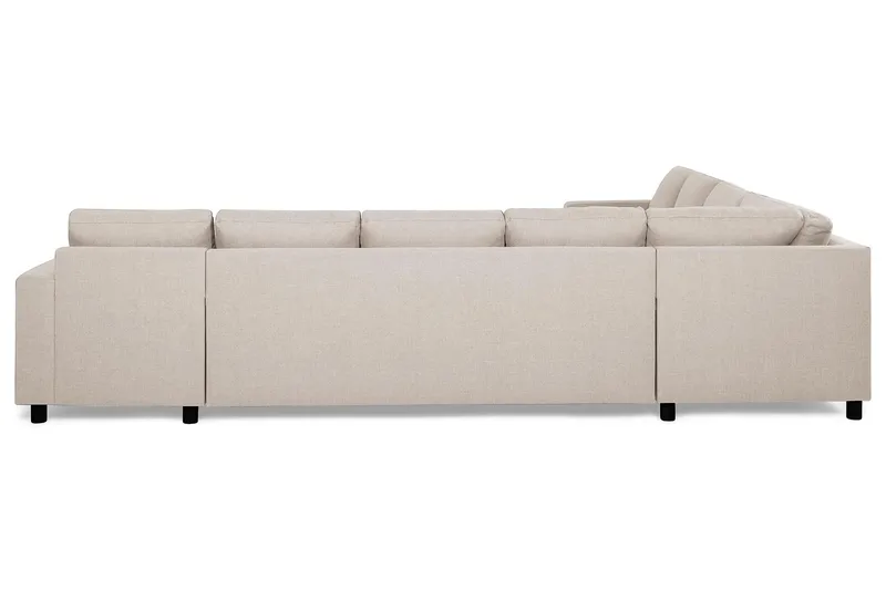 Crazy 7-seters Høyrevendt U-formet XX-Large Hjørnesofa med Divan i Stoff - Beige - Møbler - Sofaer - Hjørnesofaer - Hjørnesofa med divan